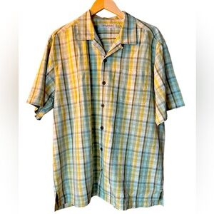 Tommy Bahama Silk Button Down Collared Shirt Sz. Large